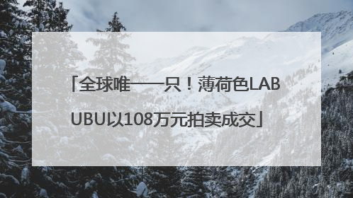全球唯一一只！薄荷色LABUBU以108万元拍卖成交