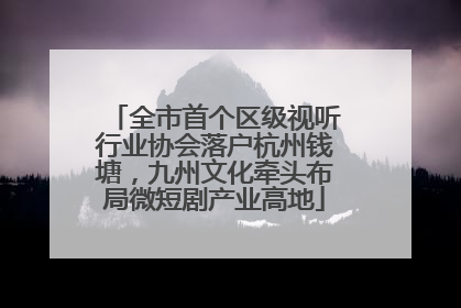 全市首个区级视听行业协会落户杭州钱塘，九州文化牵头布局微短剧产业高地