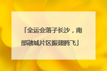 全运会落子长沙，南部融城片区振翅腾飞