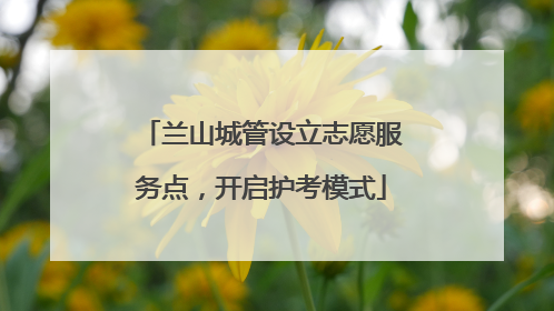 兰山城管设立志愿服务点，开启护考模式