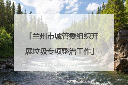 兰州市城管委组织开展垃圾专项整治工作