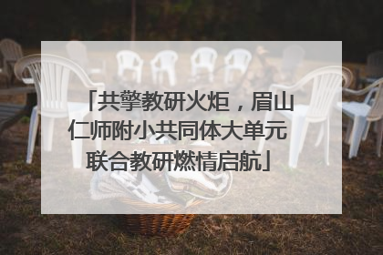 共擎教研火炬，眉山仁师附小共同体大单元联合教研燃情启航
