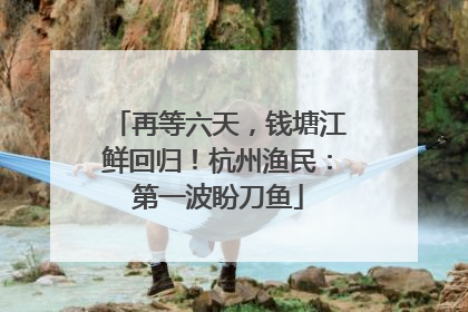再等六天，钱塘江鲜回归！杭州渔民：第一波盼刀鱼