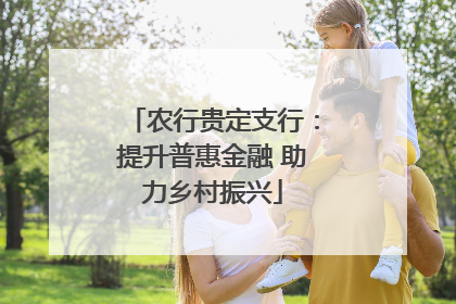农行贵定支行：提升普惠金融 助力乡村振兴