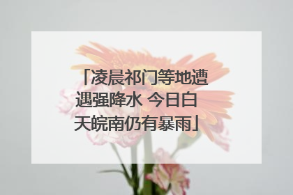 凌晨祁门等地遭遇强降水 今日白天皖南仍有暴雨
