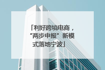 利好跨境电商，“两步申报”新模式落地宁波