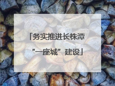 务实推进长株潭“一座城”建设