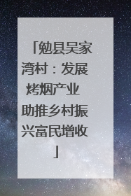 勉县吴家湾村：发展烤烟产业 助推乡村振兴富民增收