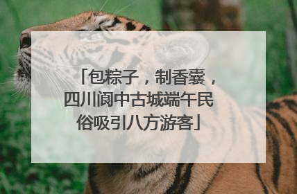 包粽子，制香囊，四川阆中古城端午民俗吸引八方游客