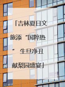 吉林夏日文旅添“国粹热” 生旦净丑献梨园盛宴