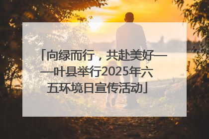 向绿而行，共赴美好——叶县举行2025年六五环境日宣传活动