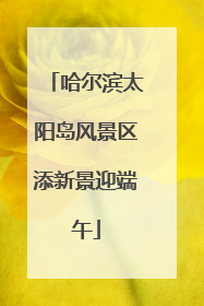 哈尔滨太阳岛风景区添新景迎端午