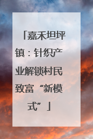 嘉禾坦坪镇：针织产业解锁村民致富“新模式”