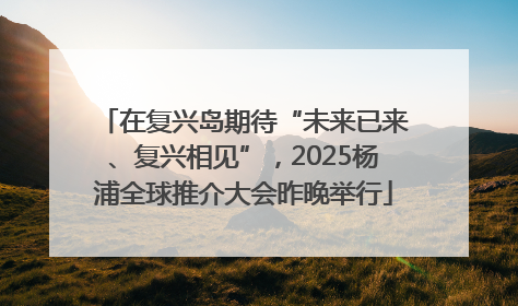 在复兴岛期待“未来已来、复兴相见”，2025杨浦全球推介大会昨晚举行