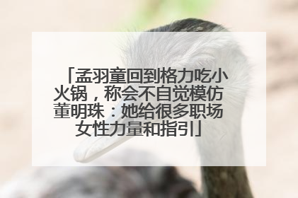 孟羽童回到格力吃小火锅，称会不自觉模仿董明珠：她给很多职场女性力量和指引