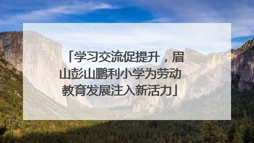 学习交流促提升，眉山彭山鹏利小学为劳动教育发展注入新活力