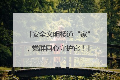 安全文明楼道“家”，党群同心守护它！