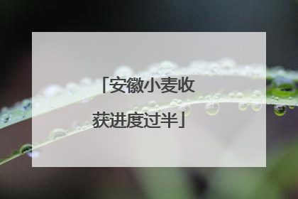 安徽小麦收获进度过半