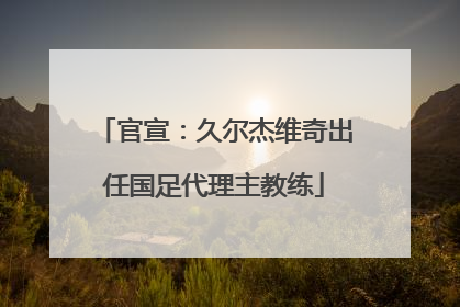 官宣：久尔杰维奇出任国足代理主教练
