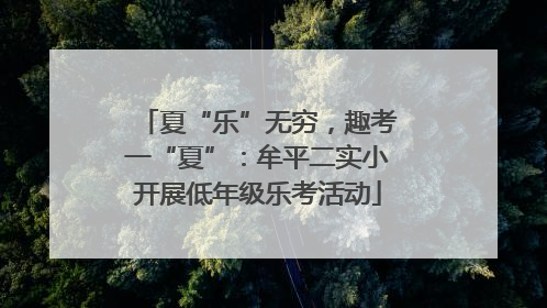 夏“乐”无穷，趣考一“夏”：牟平二实小开展低年级乐考活动