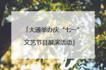 大通举办庆“七一”文艺节目展演活动