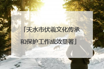 天水市伏羲文化传承和保护工作成效显著