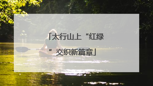 太行山上“红绿”交织新篇章