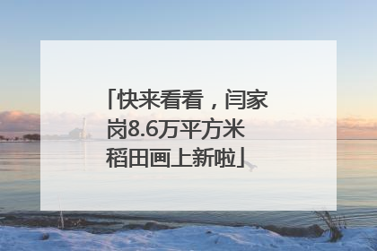 快来看看，闫家岗8.6万平方米稻田画上新啦