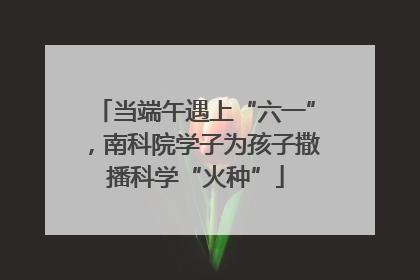 当端午遇上“六一”，南科院学子为孩子撒播科学“火种”