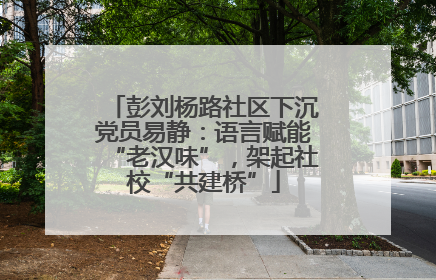 彭刘杨路社区下沉党员易静：语言赋能“老汉味”，架起社校“共建桥”