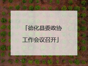 德化县委政协工作会议召开