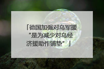 德国加强对乌军援 “是为减少对乌经济援助作铺垫”