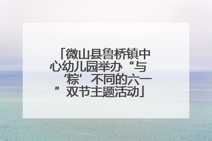 微山县鲁桥镇中心幼儿园举办“与‘粽’不同的六一”双节主题活动