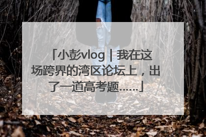 小彭vlog｜我在这场跨界的湾区论坛上，出了一道高考题……