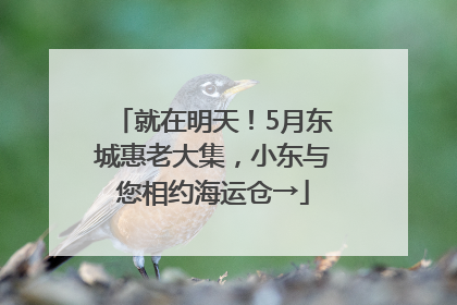 就在明天！5月东城惠老大集，小东与您相约海运仓→