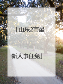 山东2市最新人事任免