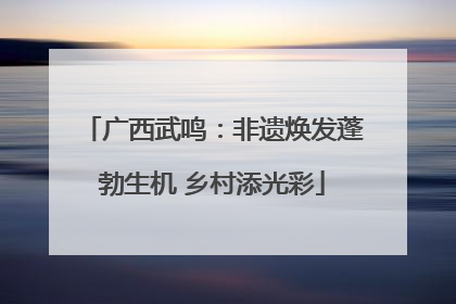 广西武鸣：非遗焕发蓬勃生机 乡村添光彩