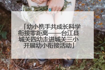 幼小携手共成长科学衔接零距离——台江县城关四幼走进城关三小开展幼小衔接活动