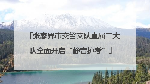 张家界市交警支队直属二大队全面开启“静音护考”