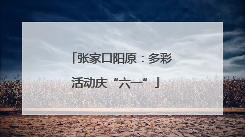 张家口阳原：多彩活动庆“六一”