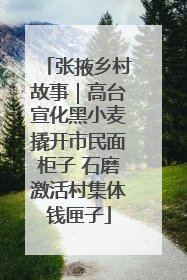 张掖乡村故事｜高台宣化黑小麦撬开市民面柜子 石磨激活村集体钱匣子