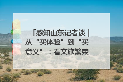感知山东记者谈｜从“买体验”到“买意义”：看文旅繁荣背后的幸福新定义