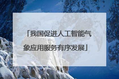 我国促进人工智能气象应用服务有序发展