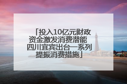 投入10亿元财政资金激发消费潜能 四川宜宾出台一系列提振消费措施