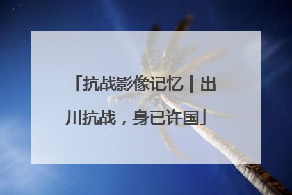 抗战影像记忆｜出川抗战，身已许国