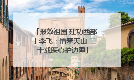 报效祖国 建功西部丨李飞：情牵天山 二十载医心护边陲