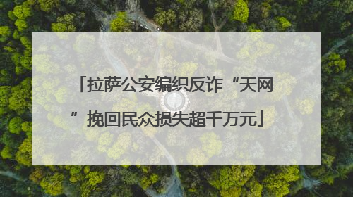 拉萨公安编织反诈“天网”挽回民众损失超千万元