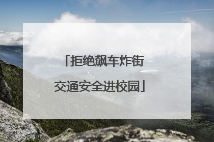 拒绝飙车炸街 交通安全进校园