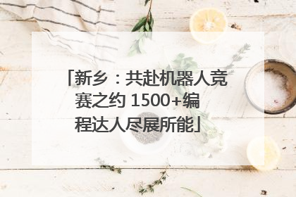 新乡：共赴机器人竞赛之约 1500+编程达人尽展所能