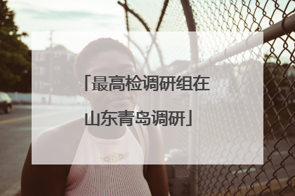 最高检调研组在山东青岛调研